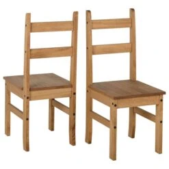 Corona 4 Seater Rectangular Dining Table With 4 Chairs, Pine 13 Corona 4 Seater Rectangular Dining Table With 4 Chairs, Pine -Furniture Sale Store 1000110607 alt02