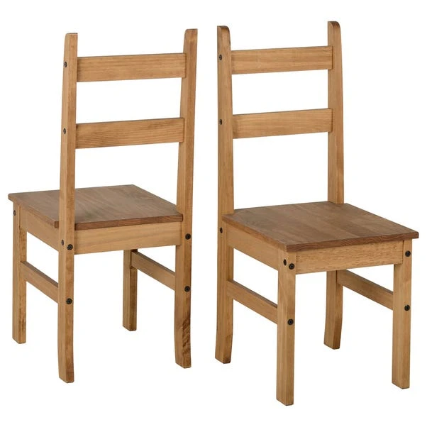 Corona 4 Seater Rectangular Dining Table With 4 Chairs, Pine 7 Corona 4 Seater Rectangular Dining Table With 4 Chairs, Pine - Image 7