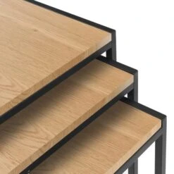 Tribeca Nest Of 3 Tables, Oak -Furniture Sale Store 1000169350 alt02