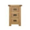 Aylesbury Wide 3 Drawer Bedside Table, Oak