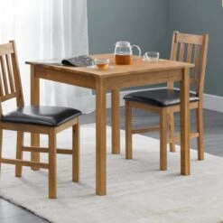 Coxmoor 4 Seater Square Dining Table, Solid Oak