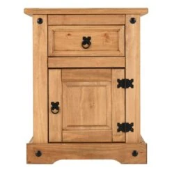 Corona 1 Drawer & 1 Door Bedside Table, Pine 11 Corona 1 Drawer & 1 Door Bedside Table, Pine -Furniture Sale Store 30359233 alt02