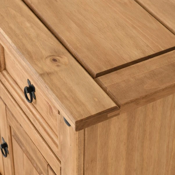 Corona 1 Drawer & 1 Door Bedside Table, Pine 8 Corona 1 Drawer & 1 Door Bedside Table, Pine - Image 8