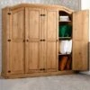 Corona 4 Door Wardrobe, Pine
