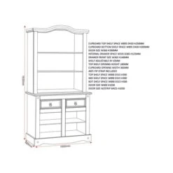Corona Dresser Unit, Pine -Furniture Sale Store 30498661 alt09