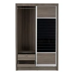 Lennon Sliding Double Wardrobe, Black -Furniture Sale Store 30541721 alt02
