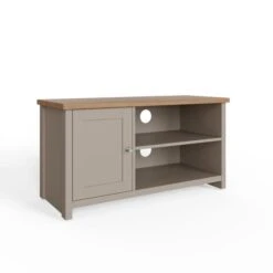 Lancaster Compact TV Unit, Grey And Oak For TVs Up To 42" -Furniture Sale Store 30592826 alt02