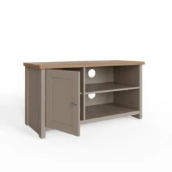 Lancaster Compact TV Unit, Grey And Oak For TVs Up To 42" -Furniture Sale Store 30592826 alt03