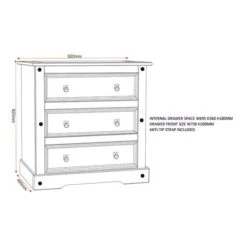 Corona 3 Drawer Chest, Pine 17 Corona 3 Drawer Chest, Pine -Furniture Sale Store 30606173 alt09