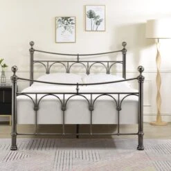Gamma Nickel Bed Frame -Furniture Sale Store 30618602
