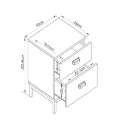 Fulton 2 Drawer Bedside Table -Furniture Sale Store 30645281 alt09