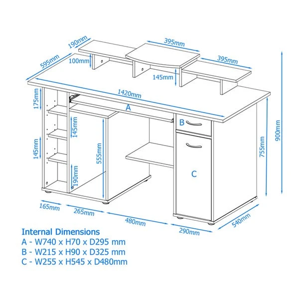 San Diego Desk - Walnut 4 San Diego Desk - Walnut - Image 4