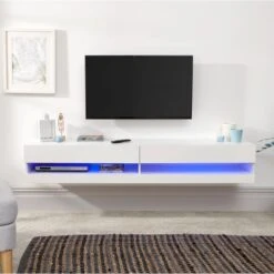 Galicia LED Wide Floating Wall TV Unit For TVs Up To 67"