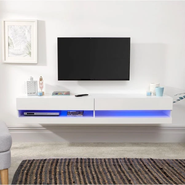 Galicia LED Wide Floating Wall TV Unit For TVs Up To 67" 1 Galicia LED Wide Floating Wall TV Unit For TVs Up To 67"