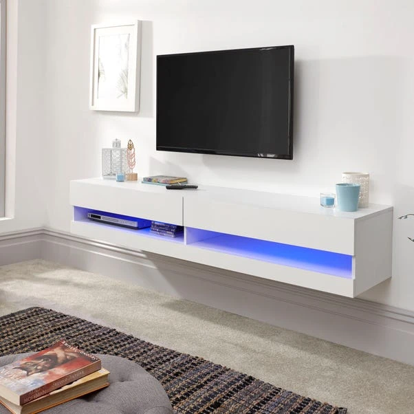 Galicia LED Wide Floating Wall TV Unit For TVs Up To 67" 2 Galicia LED Wide Floating Wall TV Unit For TVs Up To 67" - Image 2