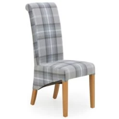 Set Of 2 Chester Dining Chairs, Woven Check Fabric -Furniture Sale Store 30662746 alt02