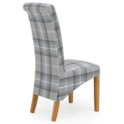 Set Of 2 Chester Dining Chairs, Woven Check Fabric -Furniture Sale Store 30662746 alt04
