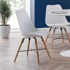 Kari Set Of 2 Dining Chairs, Faux Leather