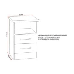 Nevada 2 Drawer Bedside Table -Furniture Sale Store 30693618 alt09