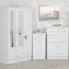 Nevada Triple 2 Drawer Wardrobe, Mirrored