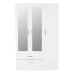 Nevada Triple 2 Drawer Wardrobe, Mirrored -Furniture Sale Store 30693659 alt02