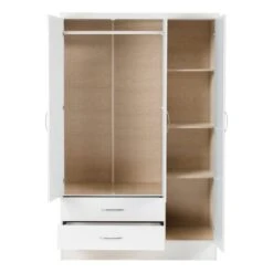 Nevada Triple 2 Drawer Wardrobe, Mirrored -Furniture Sale Store 30693659 alt03
