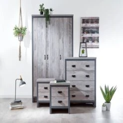 Boston 4 Piece Bedroom Set, Grey