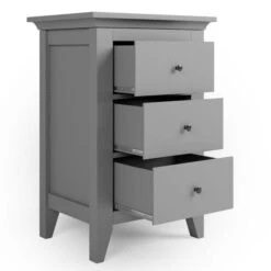 Lynton 3 Drawer Bedside Table, Grey -Furniture Sale Store 30768451 alt04