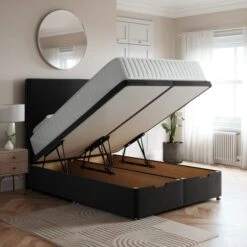 Luxury End Ottoman Bed Frame, Velvet -Furniture Sale Store 30790252 alt01