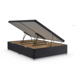 Luxury Side Ottoman Bed Frame, Velvet -Furniture Sale Store 30790290 alt05