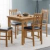 Coxmoor 4-6 Seater Square Extendable Dining Table, Solid Oak
