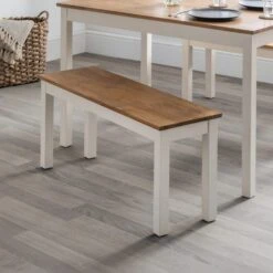 Coxmoor 2 Seater Dining Bench, Solid Oak, 90cm