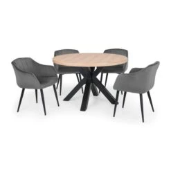 Hobart Set Of 2 Scalloped Dining Chairs, Grey Velvet -Furniture Sale Store 30794265 alt05