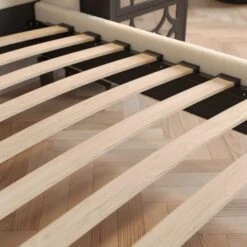 Alara Pleated Teddy Fabric Bed Frame -Furniture Sale Store 30800163 alt03