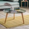 Brea Round Coffee Table, Glass