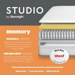 Silentnight S Memory 1000 Pocket Sprung Mattress -Furniture Sale Store 30812016 alt07