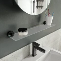 Epsom Flexi-FixTM Matt Black Glass Shelf 9 Epsom Flexi-FixTM Matt Black Glass Shelf -Furniture Sale Store 30814810 alt04