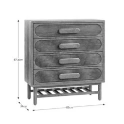 Khari 4 Drawer Chest, Mango Wood -Furniture Sale Store 30821887 alt09