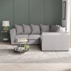 Blake Curved Arm Soft Texture Large Corner Sofa -Furniture Sale Store 30828633 alt01