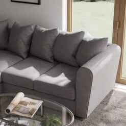 Blake Curved Arm Soft Texture Large Corner Sofa -Furniture Sale Store 30828633 alt03