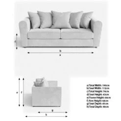 Blake Soft Texture Fabric 3 Seater Sofa -Furniture Sale Store 30830639 alt09