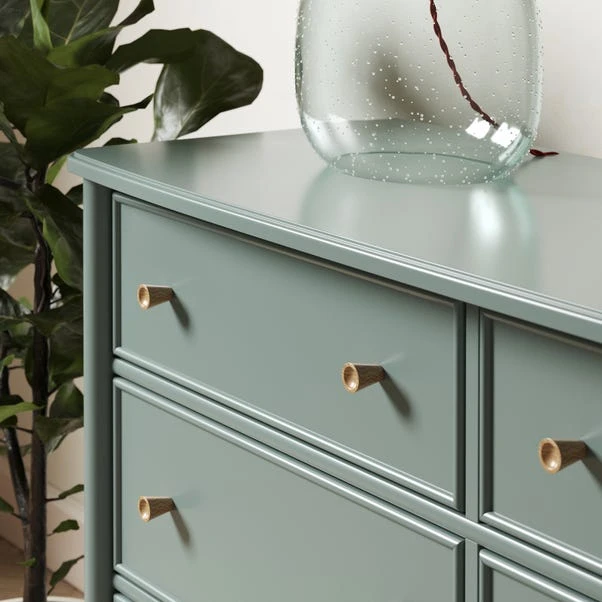 Remi Wide 6 Drawer Chest, Lilypad Green 3 Remi Wide 6 Drawer Chest, Lilypad Green - Image 3