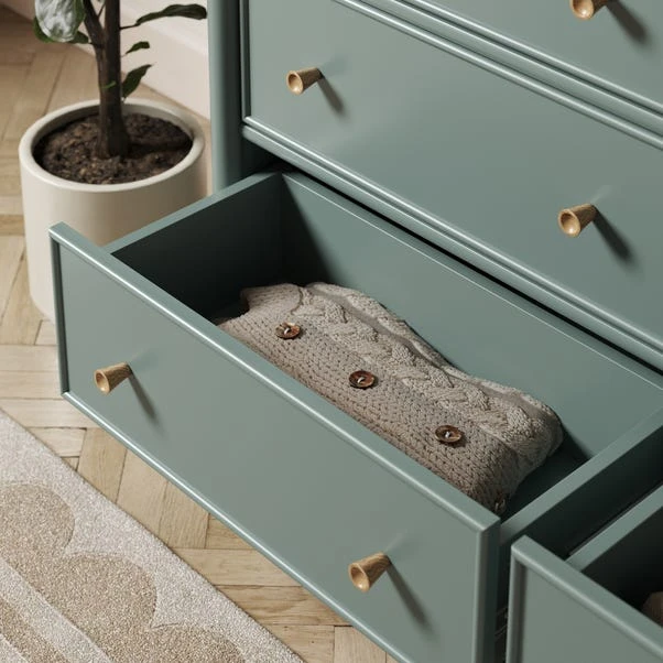 Remi Wide 6 Drawer Chest, Lilypad Green 4 Remi Wide 6 Drawer Chest, Lilypad Green - Image 4