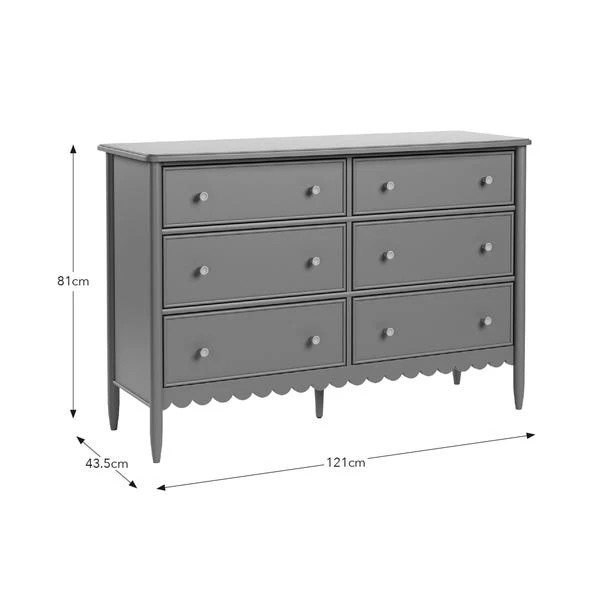 Remi Wide 6 Drawer Chest, Lilypad Green 6 Remi Wide 6 Drawer Chest, Lilypad Green - Image 6