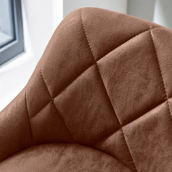 Noah Height Adjustable Bar Stool, Faux Suede 2 Noah Height Adjustable Bar Stool, Faux Suede - Image 2