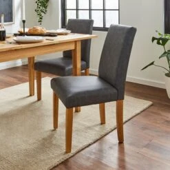 Hugo Set Of 2 Dining Chairs, Distressed Faux Leather -Furniture Sale Store 30842640