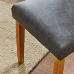 Hugo Set Of 2 Dining Chairs, Distressed Faux Leather -Furniture Sale Store 30842640 alt03