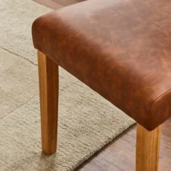 Hugo Set Of 2 Dining Chairs, Distressed Faux Leather -Furniture Sale Store 30842641 alt03