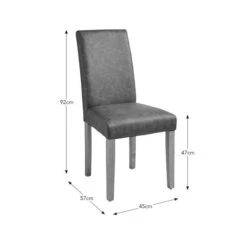 Hugo Set Of 2 Dining Chairs, Distressed Faux Leather -Furniture Sale Store 30842641 alt09