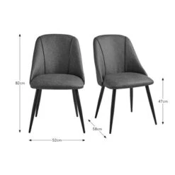 Set Of 2 Luna Dining Chairs, Faux Leather -Furniture Sale Store 30842644 alt09